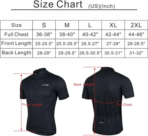 Miniatura 6 de bpbtti - Camiseta de ciclismo de manga corta para hombre, camiseta de ciclismo MTB con media cremallera frontal y 3 bolsillos posteriores