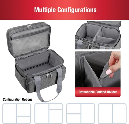 Miniatura 3 de Organizador de Accesorios de Costura SINGER (Solo Bolsa) – Bolsa de Almacenamiento de Costura Portátil de Doble Capa 2 Fundas Desmontables y 18