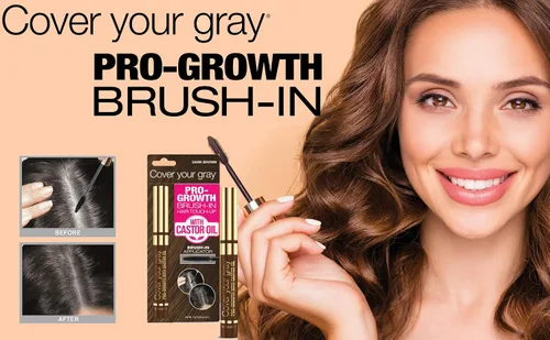 Miniatura 8 de Cover Your Gray Retocar el cabello Pro-Growth con aceite de ricino, marrón oscuro