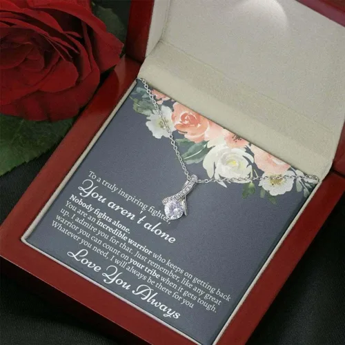 Miniatura 5 de Joyería con tarjeta de mensaje, regalos personalizados, collar hecho a mano, collar con tarjeta, tarjeta de mensaje y caja que no estás solo, collar