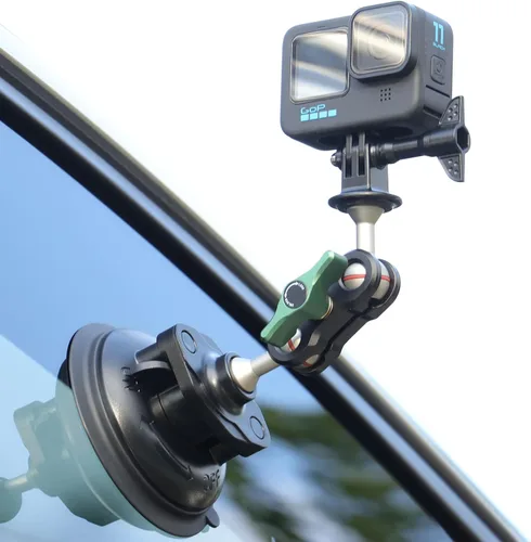SEASKY S1 Potente cámara deportiva con ventosa para GoPro Hero 13/12/11/10/9/8 Negro DJI Action 5/4/3/2 Pocket Insta360 X5 X4 X3 X2 Ace Pro 2