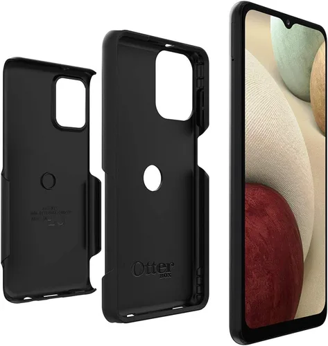 Miniatura 3 de OtterBox Funda Samsung Galaxy A12 Commuter Series Lite, negra, delgada y resistente, apta para bolsillo, con acceso abierto a puertos y altavoces