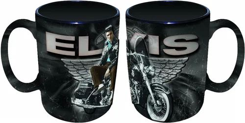Elvis Presley - Taza en relieve con motocicleta