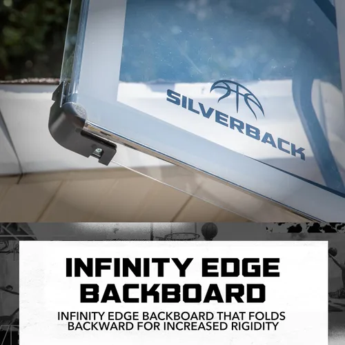 Miniatura 5 de Silverback NXT - Aro de baloncesto fijo y altura ajustable de 54 pulgadas con diseño QuickPlay