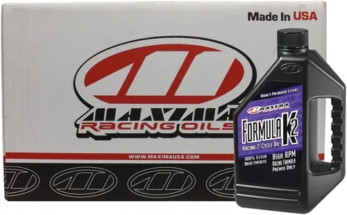 Miniatura 8 de Maxima Racing Oils 22964-4PK Fórmula K2 Aceite sintético de carreras de 2 tiempos, premezcla en botella de 64 onzas, paquete de 4