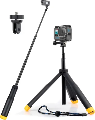 Miniatura 10 de GEPULY Palo de selfie impermeable de 9'' a 27'' pulgadas, agarre flotante de mano para GoPro Hero 13 12 11 10 9 8 7 6 5 4 3 Fusion, Max, la mayoría