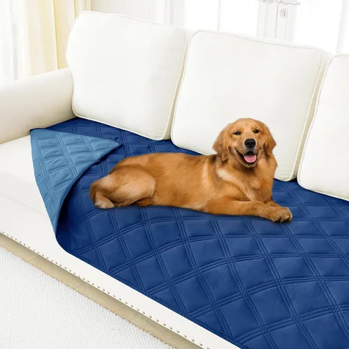 Miniatura 20 de Smiry Funda Impermeable para Cama de Perro, Manta Suave Reversible para Mascotas, Lavable a Prueba de Fugas para Gatos y Perros, Funda para Sofá