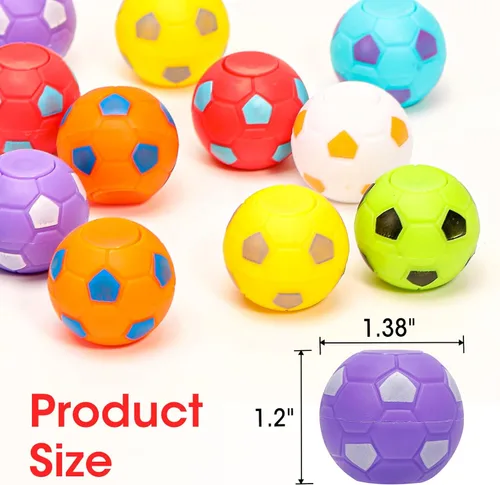 Miniatura 4 de AZEN 24 piezas de recuerdos de fiesta de fútbol para niños 4-8 8-12, mini spinners de fútbol con juguetes de pelota, rellenos de bolsas de regalo