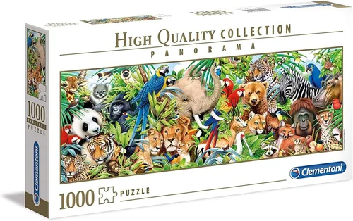 Clementoni - 39517 - Colección Puzzle Panorama - Wildlife - 1000 piezas - Hecho en Italia - Rompecabezas para adultos