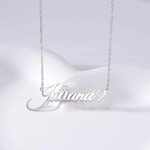 Miniatura 5 de TinyName - Collar con placa de nombre personalizable, bañado en oro de 18 quilates, regalo para mujer