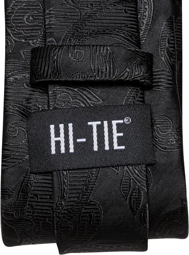 Miniatura 269 de Hi-Tie Corbatas de seda para hombre, diseño de cachemira a rayas, con bolsillo, gemelos cuadrados, conjunto formal de negocios
