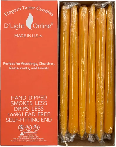 Miniatura 68 de D'light Online Elegantes Velas Cónicas de Otoño Estacional de 10 Pulgadas de Calidad Premium - Sin Perfume, Velas Cónicas Sumergidas a Mano, Sin
