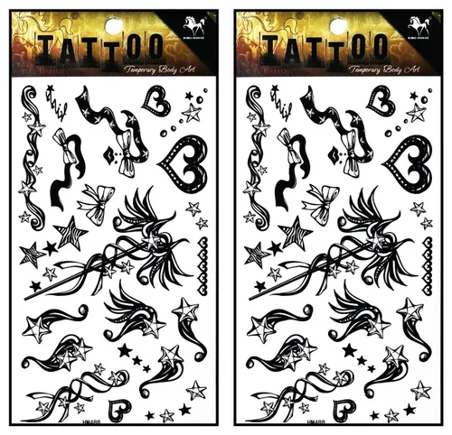 Miniatura 7 de Tatuajes de 2 hojas de hermosas flores de rosa morada, ancla de paloma, tatuajes temporales, calcomanías de tatuajes falsos para cuerpo, brazo
