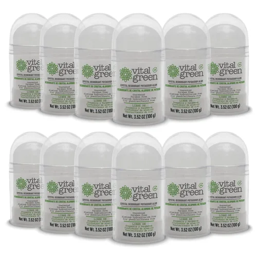 Miniatura 8 de Vital Green Thai Crystal Potassium Alum Desodorante – Desodorante mineral sin perfume para hombres, mujeres y atletas, 3.53 oz / 100 g (1 unidad)