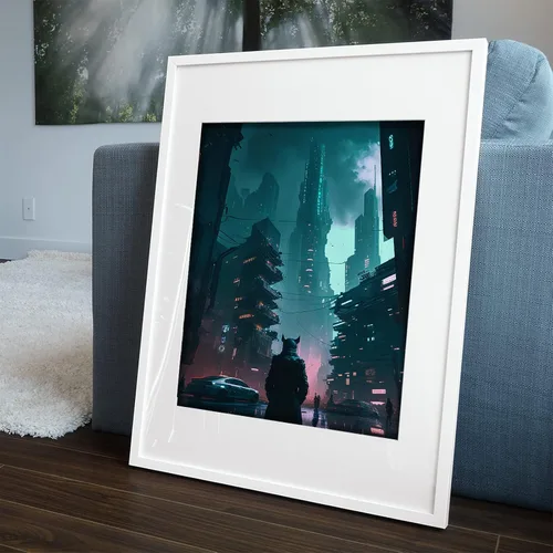 Miniatura 3 de My Vinyl Story Póster impreso de Ciudad Cyber Punk City para decoración de pared, arte de pared moderno, decoración estética, impresiones de 16 x 20