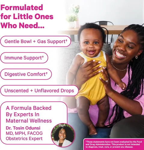 Miniatura 3 de Pink Stork Gotas probióticas para bebés, probióticos para recién nacidos, bebés y niños pequeños para ayudar a la digestión y el estreñimiento