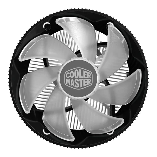 Miniatura 8 de Cooler Master Enfriador de aire i70 de bajo perfil para CPU, aletas de aluminio negro anodizado con ventilador de 120 PWM, base de inserción