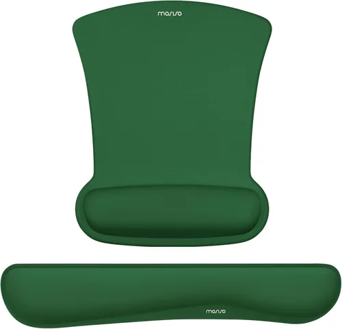 Miniatura 22 de MOSISO Juego de Reposamuñecas para Teclado y Mouse, Alfombrilla Ergonómica con Base Antideslizante para Alivio del Dolor en Casa/Oficina y Escritura