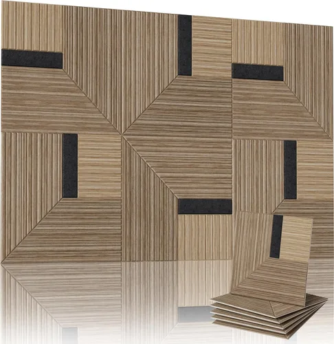 Miniatura 11 de Paquete de 6 Paneles Absorbentes de Sonido de 72 x 48 pulgadas Paneles Acústicos Decorativos Paneles Acústicos de Pared para Hogar, Oficina