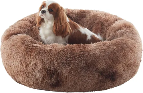 Miniatura 26 de Cama para Perros con Forma de Dona de 45 Pulgadas para Perros Extra Grandes, Cama Redonda Esponjosa Calmante Jumbo para Mascotas con Funda Removible