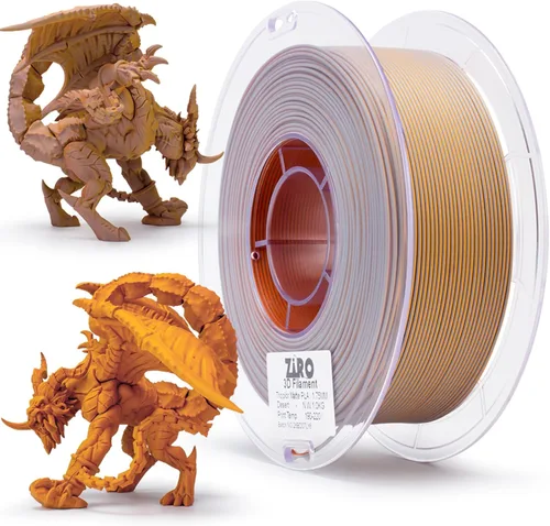 Miniatura 16 de ZIRO - Filamento PLA para impresora 3D de 0.069 pulgadas, filamento sedoso brillante multicolor para impresora 3D, cambio gradual de color PLA