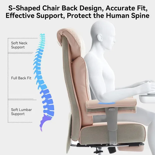 Miniatura 8 de Efomao - Silla ejecutiva de escritorio para oficina, con reposapiés, soporte lumbar y capacidad de carga hasta 450 libras, silla de computadora