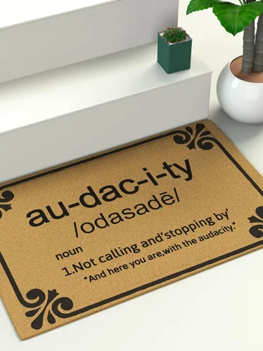Miniatura 2 de Assaoy Audactidy - Tapete de entrada al aire libre, divertido felpudo para interiores y exteriores, tapete de goma para entrada interior, alfombra Ho