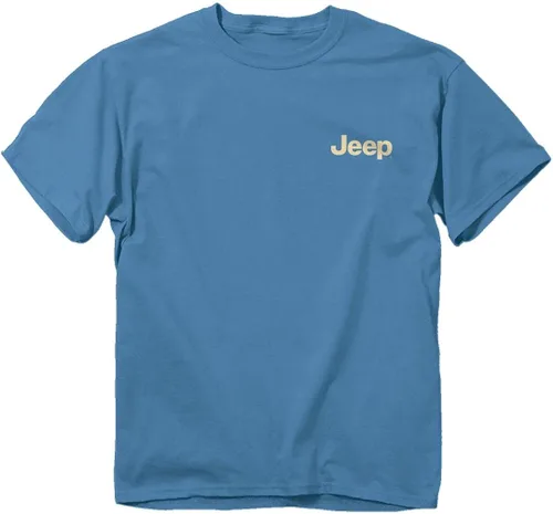 Miniatura 2 de Jeep Girl Vintage Sun Women's Short Sleeve T-Shirt, Blue Sun, Wrangler Design Lovers 100% Ringspun Cotton, Royal Caribe