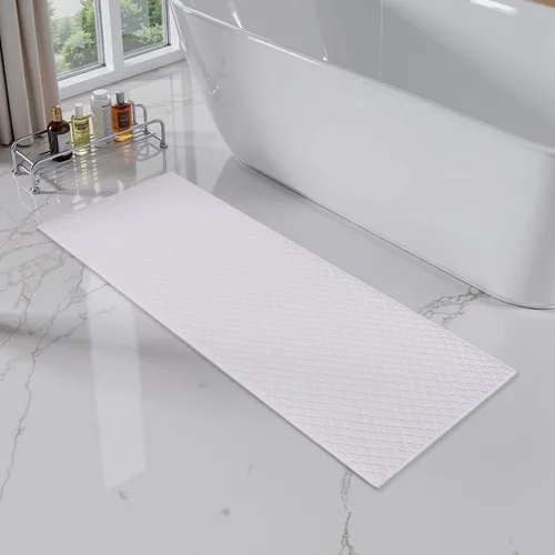 Miniatura 11 de AMOAMI Tapetes de baño ultra delgados, con parte trasera de goma, antideslizantes, absorbentes, para suelo, regadera y lavabo