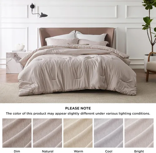 Miniatura 24 de Bedsure Juego de edredón Twin/Twin XL, ropa de cama suave beige para todas las estaciones, juego de cama teñido catiónico, 2 piezas, 1 edredón