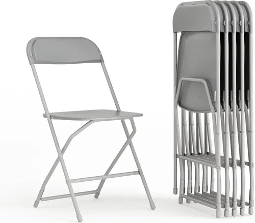 Miniatura 33 de Flash Furniture Hercules Series Silla plegable de plástico, color rojo, paquete de 6, capacidad de peso de 650 libras, cómoda silla para eventos