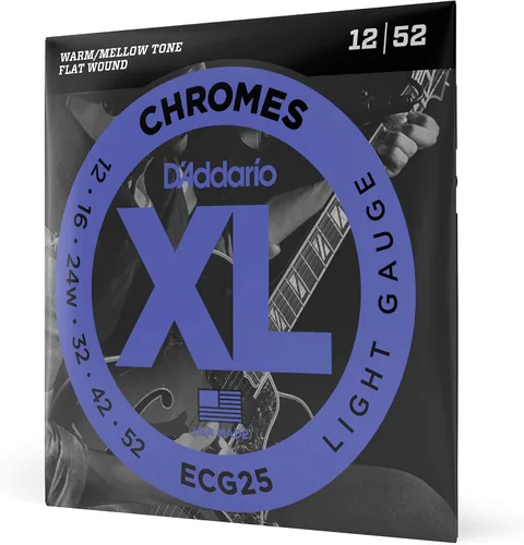 Miniatura 8 de D'Addario Cuerdas de Guitarra – Cuerdas de Guitarra Eléctrica XL Chromes – Entorchado Plano – Pulidas para una Sensación Ultra Suave y Tono Cálido
