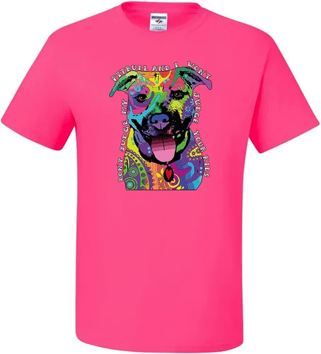 Miniatura 10 de Camisetas divertidas para hombre Don't Judge My Pitbull I Won't Judge Your Kids Púrpura