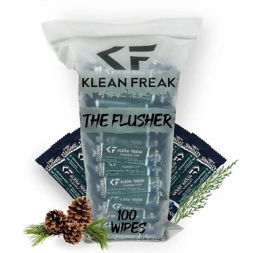 Miniatura 14 de THE KLEAN FREAK FLUSHER - Toallitas desechables para adultos y niños - Toallitas húmedas de viaje 100% biodegradables envueltas individuales