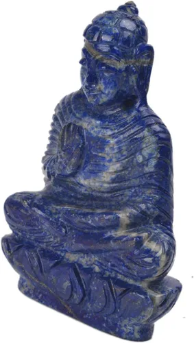 Miniatura 2 de GEMHUB Estatua de Buda de Lapislázuli 1400-1500 Ct tallada a mano con piedra preciosa escultura