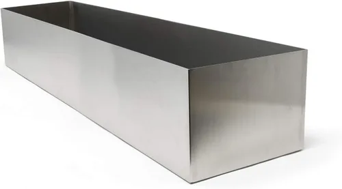 Miniatura 10 de Buhbo Maceta rectangular moderna de acero tipo artesa de 16 pulgadas, negro