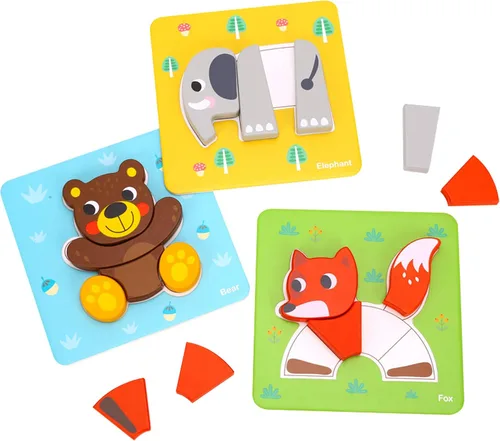 Miniatura 2 de Exclusivo juego de rompecabezas de Learning Curve My First Animals de Amazon para niños, multicolor