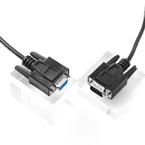 Miniatura 6 de Cable serial recto DB9 RS232, macho de 6 pies a hembra 9 pines recto a través del cable de extensión