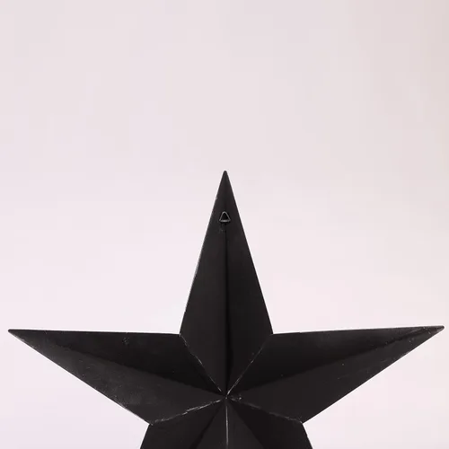 Miniatura 4 de CWI Gifts Estrella de granero de metal, estrella colgante galvanizada de 8 pulgadas, decoración de pared de granja, color blanco