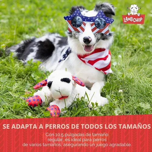 Miniatura 7 de Multipet Lamb Chop Juguete de Peluche para Perros - Juguete Chirriante para Todos los Perros - Peluche Extra Suave - Animal de Peluche