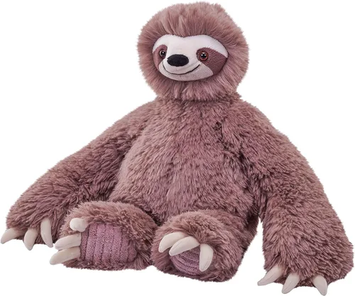 Wild Republic Snuggleluvs, perezoso, animal de peluche con peso, 15 pulgadas, regalo para niños, juguete de peluche, botellas de agua recicladas