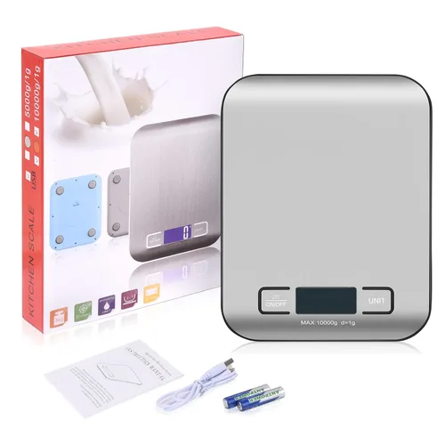 Miniatura 8 de Báscula digital de alimentos de cocina, báscula postal portátil para paquetes de pequeñas empresas, productos hechos a mano, líquidos, pantalla LCD