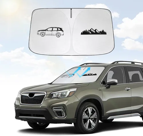 Miniatura 26 de Parasol para parabrisas delantero compatible con Toyota Highlander 2020-2023 2024 2025, protector de visera solar bloquea los rayos UV, parasol