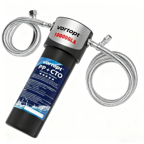 Vortopt Q1 - Sistema de filtro de agua para debajo del fregadero, reduce el cloro, el plomo, el mal sabor y el olor, filtro de agua para debajo de