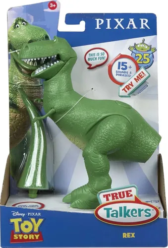Miniatura 6 de Mattel DisneyPixar Toy Story 4 True Talkers Figura Rex, 7.8 in / 19.81 cm de altura Posable, Figura de personaje parlante con apariencia auténtica