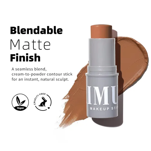 Miniatura 2 de KIMUSE Cream Contour Stick Duo – Barra moldeadora 2 en 1, altamente pigmentada, fórmula impermeable de larga duración, ligera y mezclable, palitos