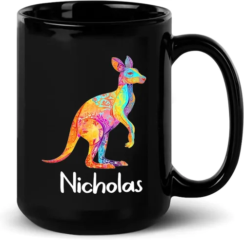 Miniatura 22 de Taza de café negra de hormigas personalizada de 11 onzas, 15 onzas, taza de café de hormigas personalizada con nombre, taza de té de cerámica