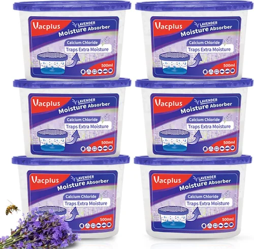 Miniatura 9 de Vacplus - Cajas de absorción de humedad, 10.5 onzas, deshumidificadores fragantes para armario, recolectan la humedad de baños, cocinas y estudios