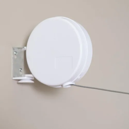 Miniatura 8 de Household Essentials Tendedero retráctil de una sola línea para colgar la ropa, 40 pies, color blanco