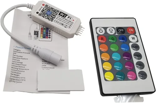 Miniatura 7 de Controlador inteligente WiFi inalámbrico RGB LED que funciona con sistema Android iOS aplicación de teléfono móvil para tira de luz LED 5050 3528